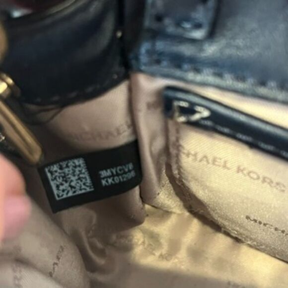 Michael Kors Mini Whitney Bag Navy Blue Small Satchel with Crossbody Strap - Picture 7 of 10